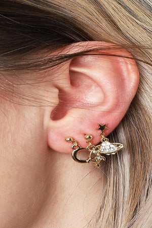 Earrings Rocket I Gold Color Copper h5 Picture2